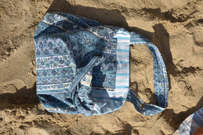 Sac de plage bohème bleu