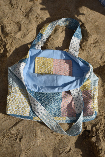 Sac de plage Patchwork Pastel