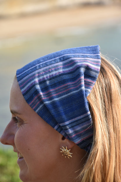 Bandana Donna - denim et rayures colorés
