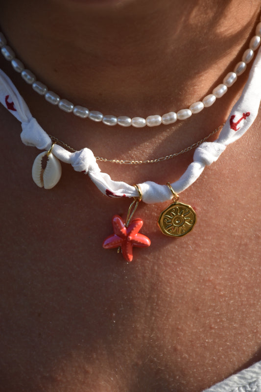 Collier de l'océan Marin - pièce unique