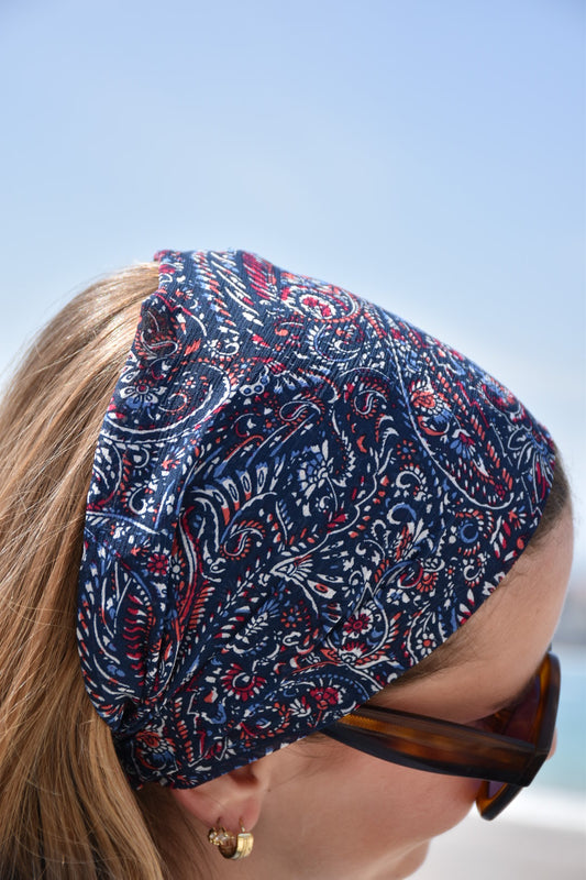 Bandana Fleurs Marines Upcyclé