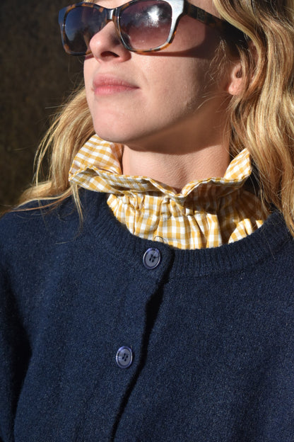 Col victorien vichy moutarde