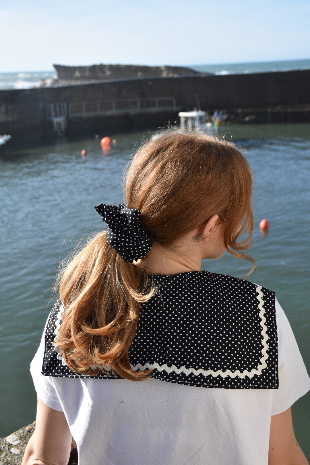 Chouchou froufrou polka dot