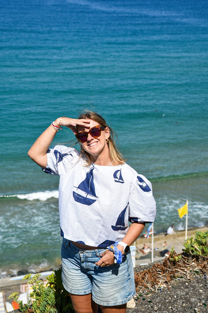Blouse Voilier Bleu et Blanc