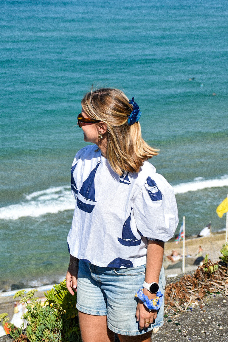 Blouse Voilier Bleu et Blanc