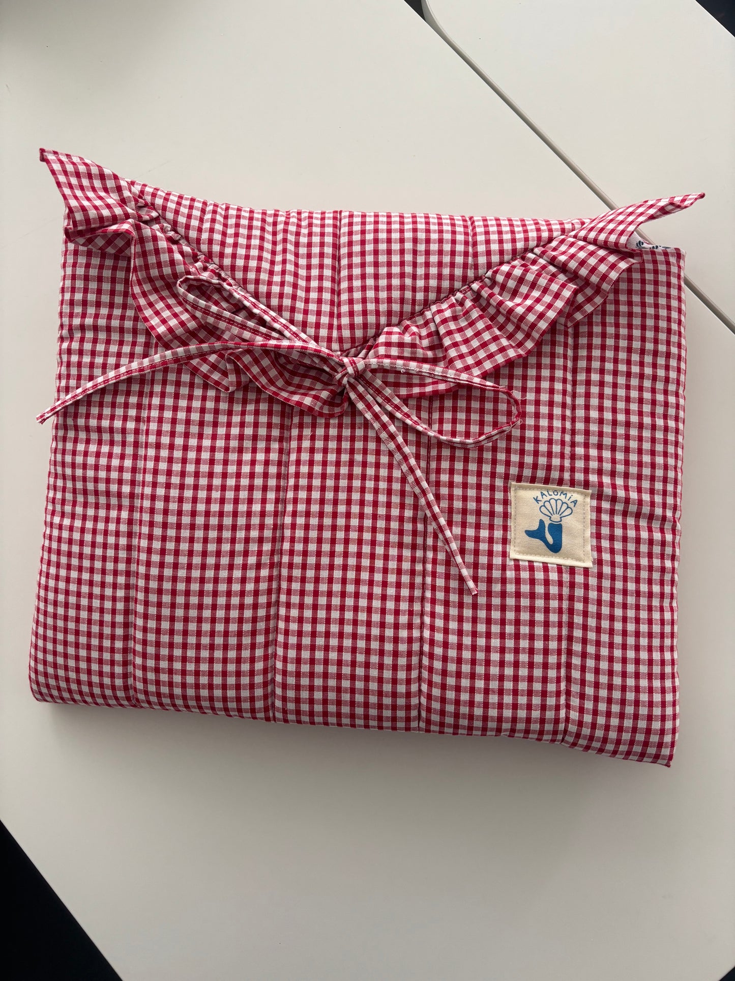 Pochette d’iPad vichy rouge