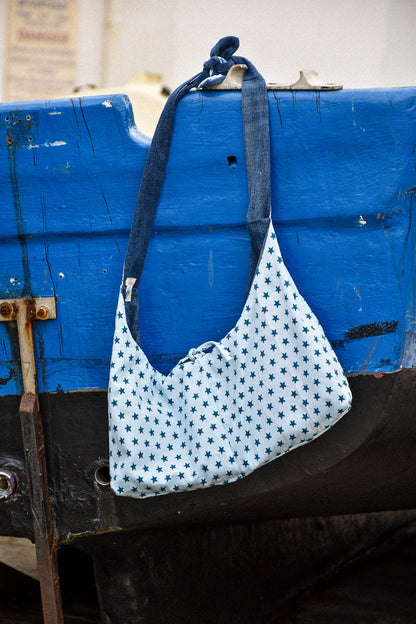 Sac reversible à Noeud jean upcyclé / étoile star