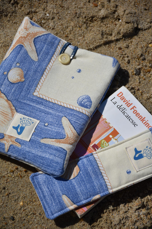 Pochette de livres Upcyclé - Coquillages