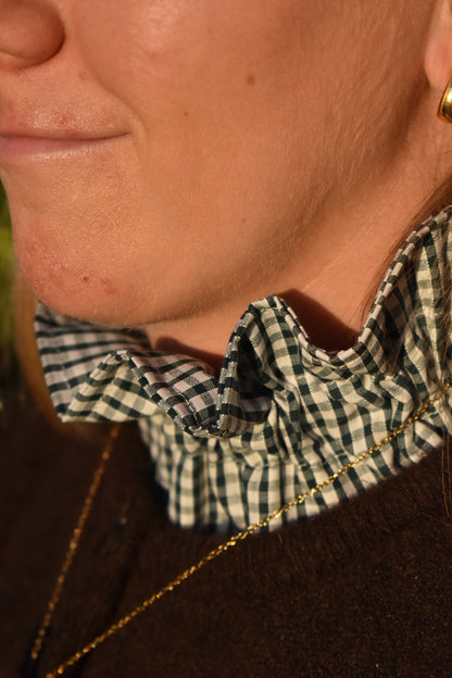 Col victorien Vichy vert