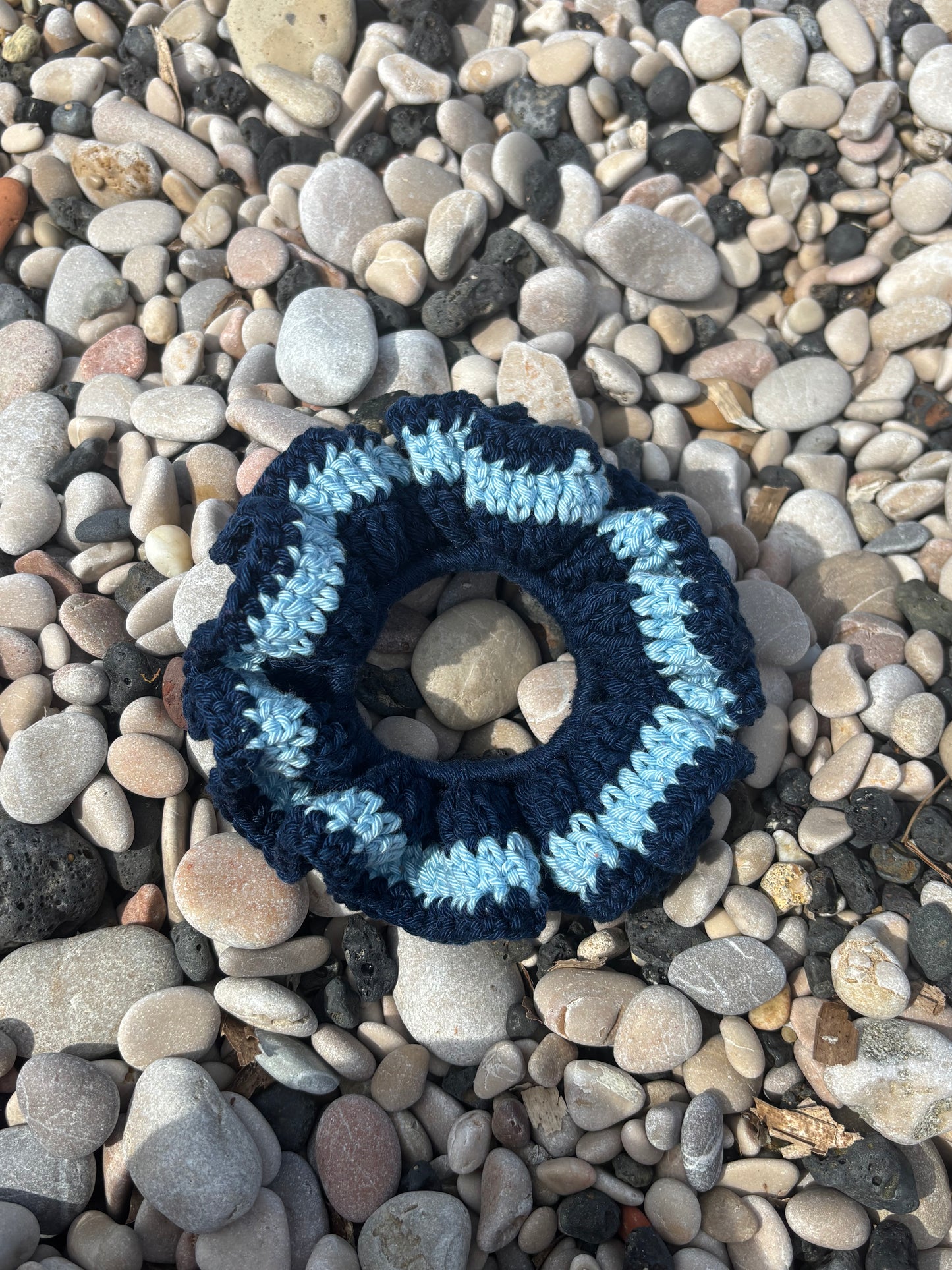 Chouchou crochet - Bleu Océan