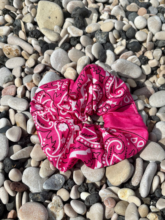 Chouchou bandana rose